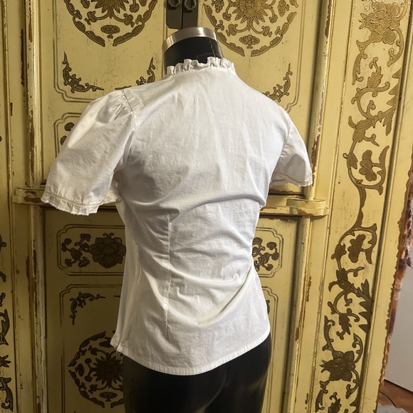 Jaded London White Ruffle V-Neck Blouse - Picture 3 of 6